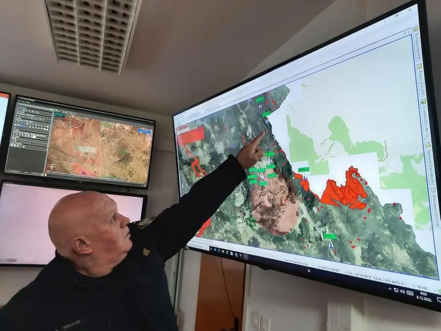 La sala controllo nella stazione di Korenica