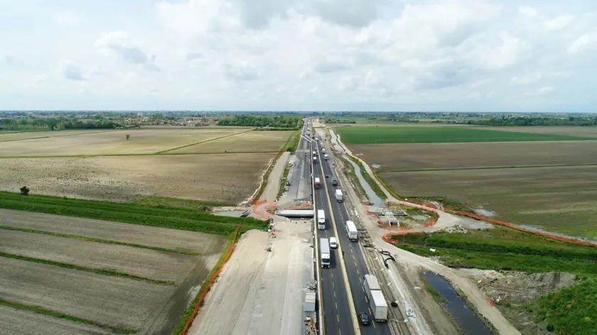 Il cantiere di Alvisopoli sulla A4