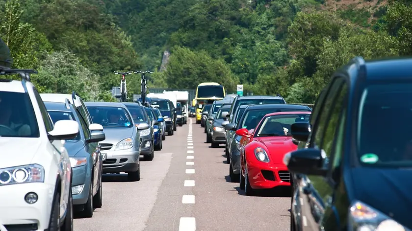 Traffico lungo l'autostrada A22 del Brennero