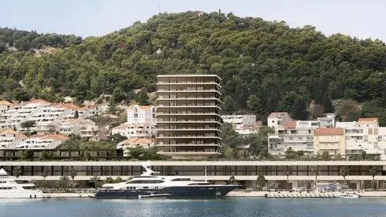 Un’elaborazione al computer del nuovo hotel Marjan a Spalato