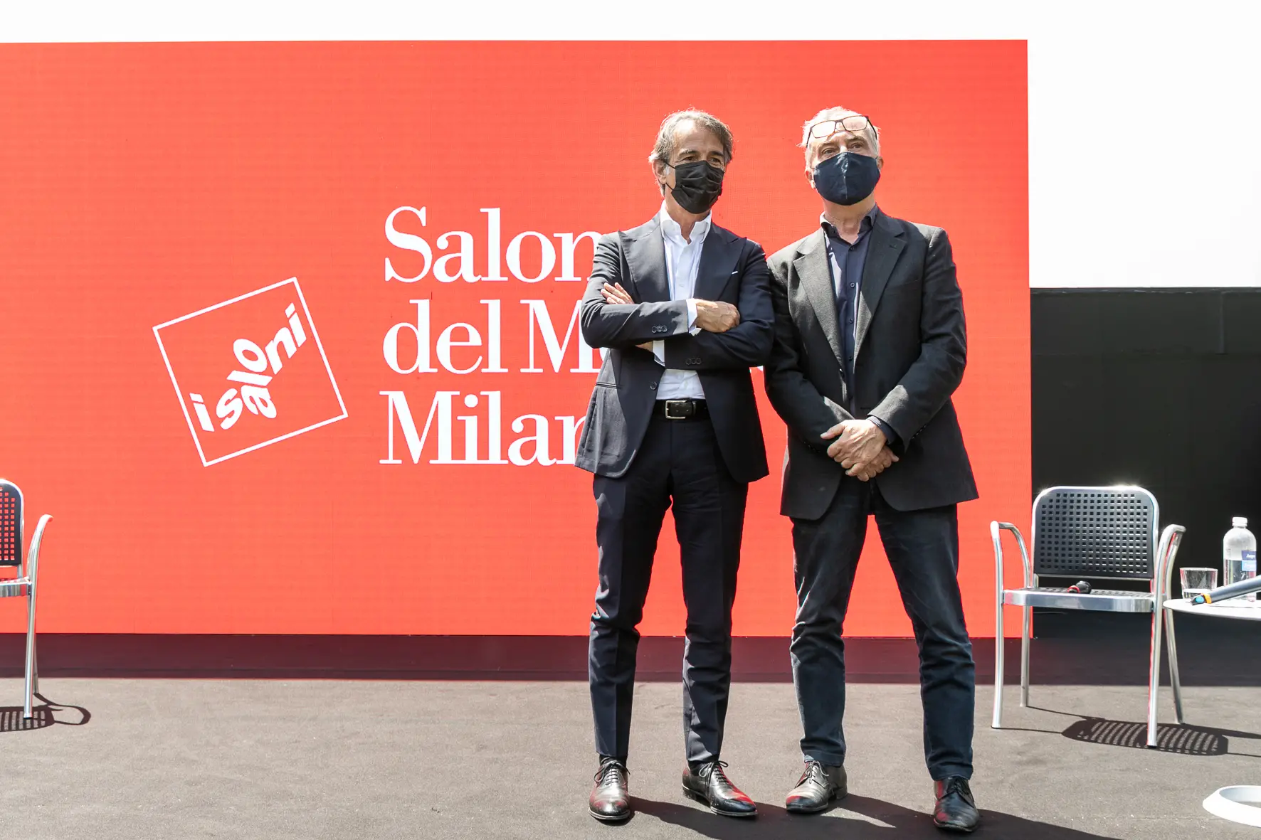 Claudio Feltrin e Stefano Boeri durante la conferenza stampa