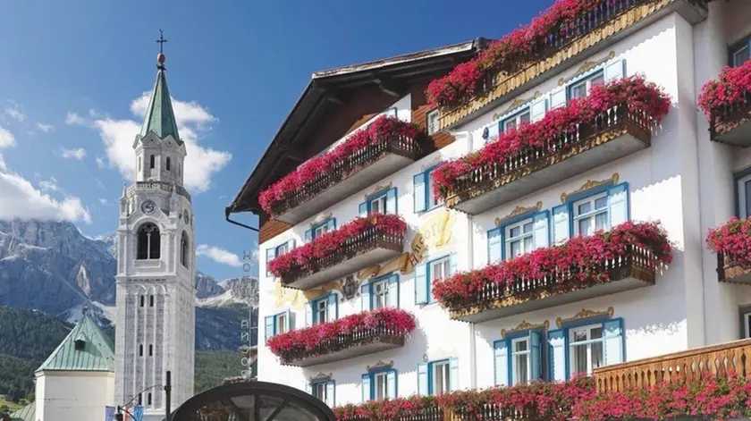 Veduta dell'Hotel Ancora a Cortina d'Ampezzo
