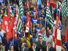 Un'immagine d'archivio di una manifestazione sindacale