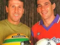 Zico e Senna, due campioni planetari, durante l’incontro in Giappone nel 1993