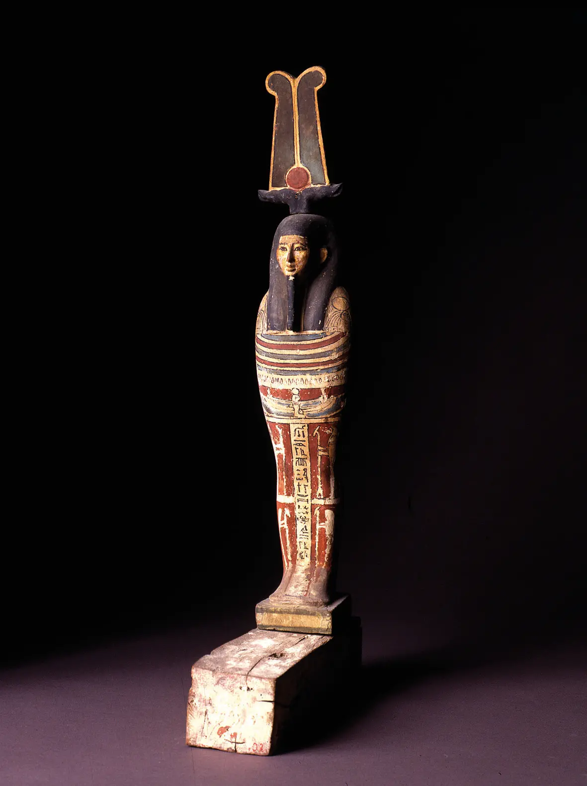 Statua di Ptah-Sokar-Osiride, legno stuccato e dipinto, Epoca Tarda (656 - 332 a.C)