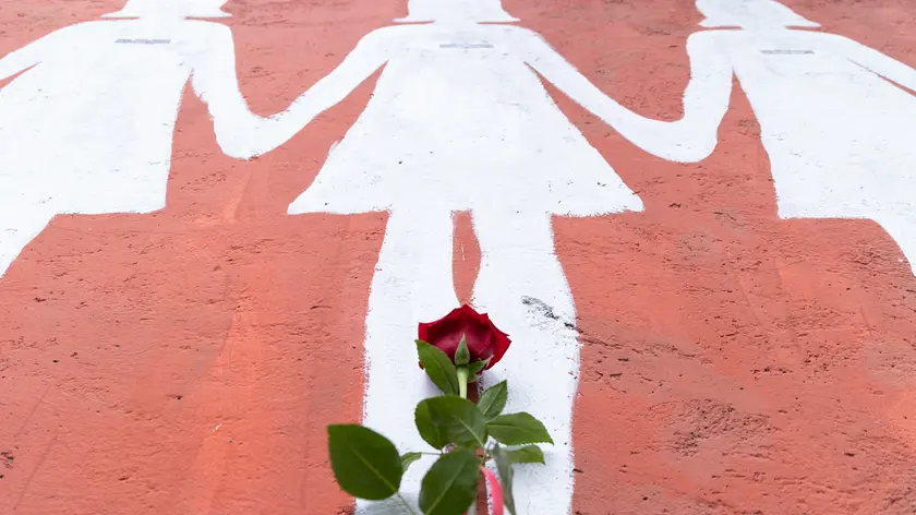 Flashmob delle studentesse dell'Università La Sapienza di Roma, in memoria di Giulia Cecchettin