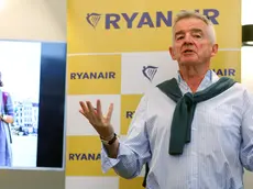 epa11566547 Ryanair group CEO Michael O'Leary speaks during a press conference in Brussels, Belgium, 27 August 2024. During the press conference Ryanair group CEO announced nine new routes from Brussels South Charleroi Airport and called on the European Commission president to take action to urgently reform Europe's Air Traffic Control (ATC) system, which caused record flight delay and cancellation across Europe in 2024. Over the last 3 years Europe ATC fees have risen by 21% while staffing and service continue to decline. EPA/OLIVIER HOSLET