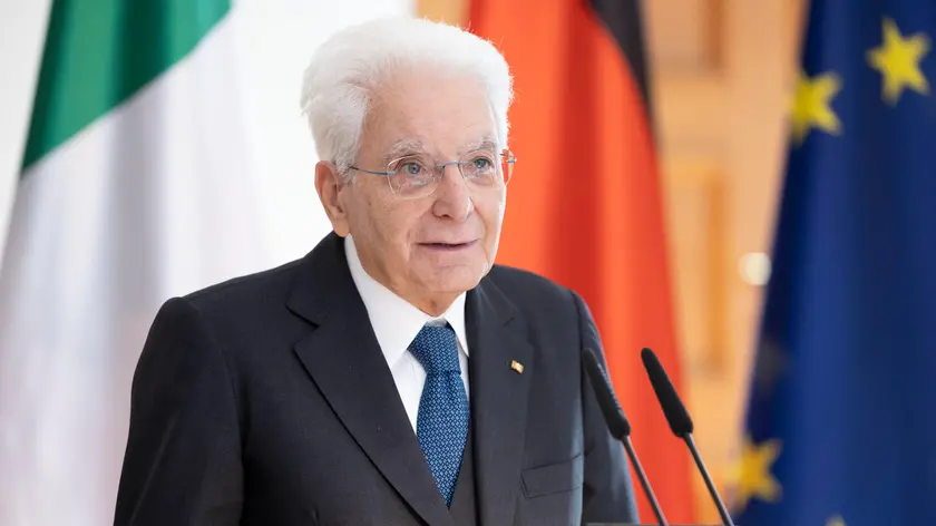 Il Presidente della Repubblica Sergio Mattarella durante la conferenza stampa a Berlino, 27 ottobre 2024. ANSA/Francesco Ammendola - Ufficio per la Stampa e la Comunicazione della Presidenza della Repubblica ANSA PROVIDES ACCESS TO THIS HANDOUT PHOTO TO BE USED SOLELY TO ILLUSTRATE NEWS REPORTING OR COMMENTARY ON THE FACTS OR EVENTS DEPICTED IN THIS IMAGE; NO ARCHIVING; NO LICENSING NPK