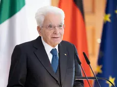 Il Presidente della Repubblica Sergio Mattarella durante la conferenza stampa a Berlino, 27 ottobre 2024. ANSA/Francesco Ammendola - Ufficio per la Stampa e la Comunicazione della Presidenza della Repubblica ANSA PROVIDES ACCESS TO THIS HANDOUT PHOTO TO BE USED SOLELY TO ILLUSTRATE NEWS REPORTING OR COMMENTARY ON THE FACTS OR EVENTS DEPICTED IN THIS IMAGE; NO ARCHIVING; NO LICENSING NPK