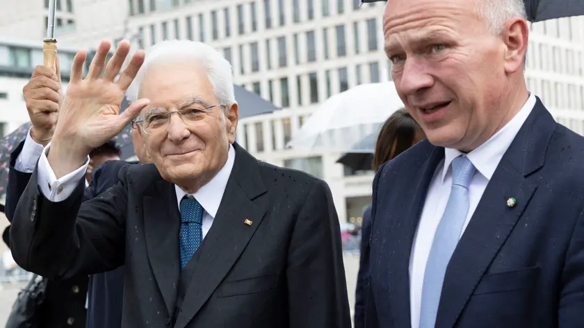 Il Presidente della Repubblica Sergio Mattarella con Kai Wegner Borgomastro di Berlino (foto di Francesco Ammendola - Ufficio per la Stampa e la Comunicazione della Presidenza della Repubblica)