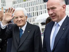 Il Presidente della Repubblica Sergio Mattarella con Kai Wegner Borgomastro di Berlino (foto di Francesco Ammendola - Ufficio per la Stampa e la Comunicazione della Presidenza della Repubblica)