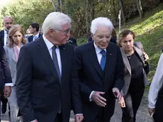 Il Presidente della Repubblica Sergio Mattarella con Frank-Walter Steinmeier, Presidente della Repubblica Federale di Germania, in occasione delle celebrazioni per l’80° anniversario degli eccidi di Monte Sole, 29 settembre 2024. ANSA/ UFFICIO STAMPA - FRANCESCO AMMENDOLA ++ ANSA PROVIDES ACCESS TO THIS HANDOUT PHOTO TO BE USED SOLELY TO ILLUSTRATE NEWS REPORTING OR COMMENTARY ON THE FACTS OR EVENTS DEPICTED IN THIS IMAGE; NO ARCHIVING; NO LICENSING NPK ++