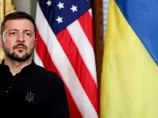 epa11627245 Ukrainian President Volodymyr Zelensky looks on during a meeting with US Vice President Kamala Harris, in the Vice President's Ceremonial Office in Washington, DC, USA, 26 September 2024. President Biden on 26 September announced a 2.4 billion Dollars in military assistance, under the Ukraine Security Assistance Initiative, among other military aids to Ukraine, and plans to convene a leader-level meeting of key allies to coordinate additional support when he visits Germany next month. EPA/TING SHEN / POOL