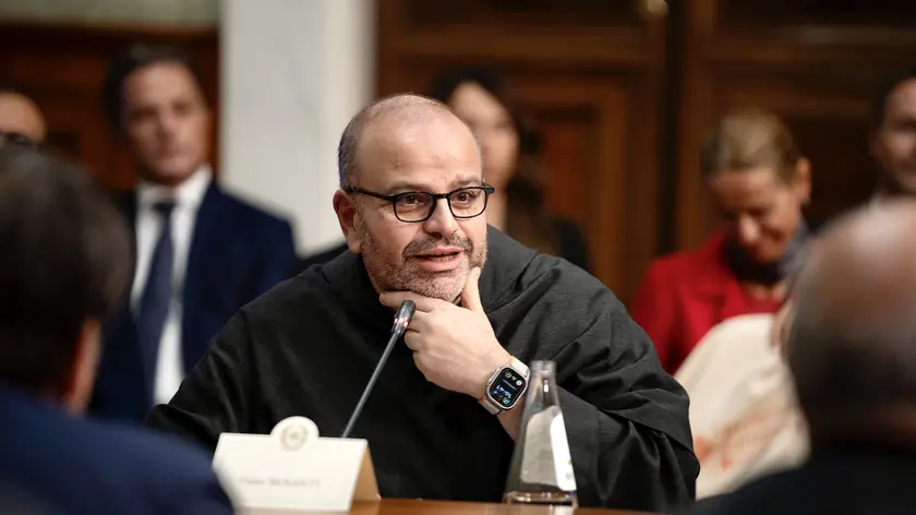 09/11/2023 Roma, palazzo Chigi, riunione del Comitato interministeriale per la transizione digitale. Nella foto Paolo Benanti, professore della Pontificia Università Gregoriana