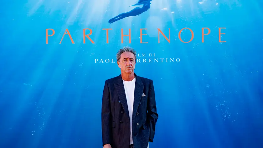 epa11672585 Italian director Paolo Sorrentino poses during a photocall for the movie 'Parthenope' in Rome, Italy, 21 October 2024. EPA/FABIO FRUSTACI