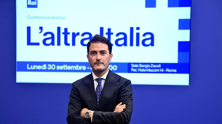 Antonino Monteleone durante la presentazione della trasmissione televisiva L’Altra Italia in onda su Rai Due, Roma, 30 settembre 2024. ANSA/RICCARDO ANTIMIANI