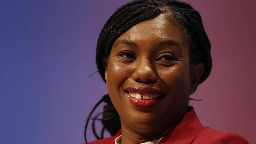 epa11633923 Conservative Party Leadership candidate Kemi Badenoch speaks at a 'Meet the Candidates' event during the Conservative Party Conference in Birmingham, Britain, 30 September 2024. The Conservative party Conference runs from 29 September to 02 October 2024. EPA/NEIL HALL