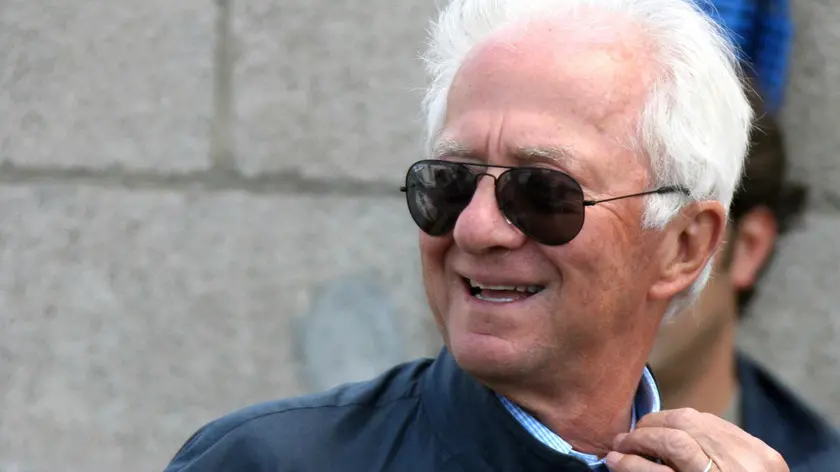 Il patron di Luxottica, Leonardo Del Vecchio, in una foto d'archivio del 27 luglio 2001. ANSA