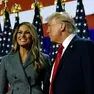 Melania Trump con il marito dopo la vittoria