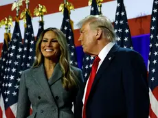 Melania Trump con il marito dopo la vittoria