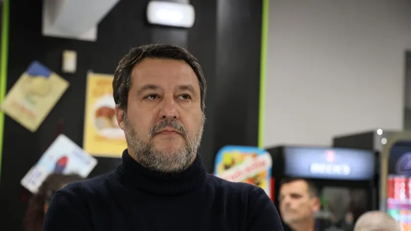 Foto Matteo Salvini oggi pomeriggio a Spoleto per appuntamento elettorale. Foto di Gianluigi Basilietti