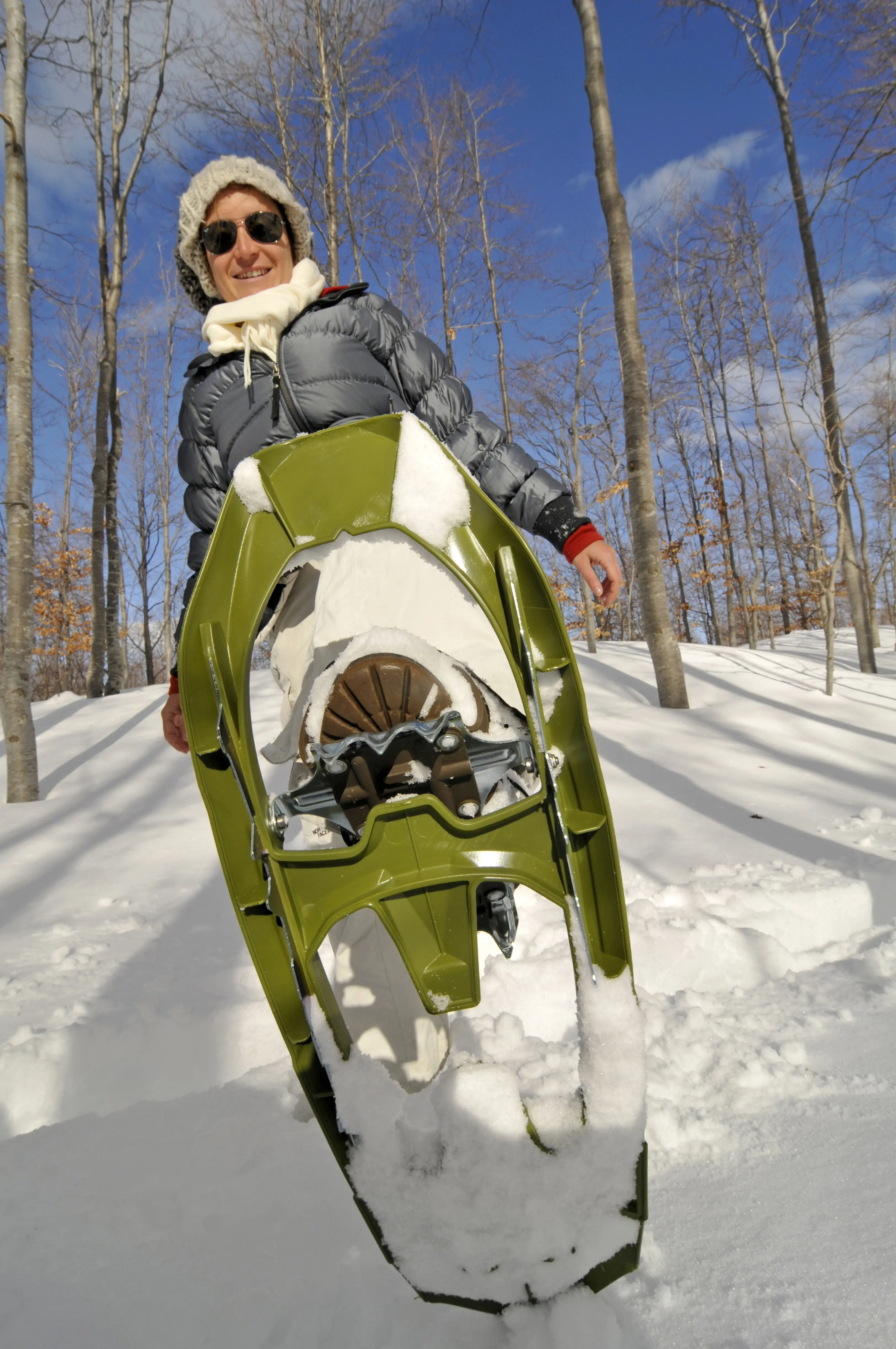 Woman with Snowshoes