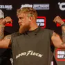 epa11346532 YouTuber and professional boxer Jake Paul flexes his muscles during a pre-fight press conference held at Texas Live in Arlington, Texas, USA, 16 May 2024. The Tyson vs Paul fight will be held at AT&T Stadium in Arlington, Texas on 20 July 2024 EPA/ADAM DAVIS