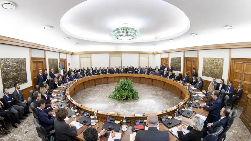 Il Presidente della Repubblica Sergio Mattarella presiede l'Assemblea plenaria straordinaria del Consiglio Superiore della Magistratura, Roma, 30 novembre 2023. ANSA/ PAOLO GIANDOTTI - UFFICIO STAMPA PER LA STAMPA E LA COMUNICAZIONE DELLA PRESIDENZA DELLA REPUBBLICA ++HO - NO SALES EDITORIAL USE ONLY++ NPK++