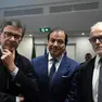 Il ministro dellÕEconomia e delle Finanze Giancarlo Giorgetti (S), il viceministro dellÕEconomia e delle Finanze Maurizio Leo e il Direttore dellÕAgenzia delle Entrate Ernesto Maria Ruffini alla presentazione dei risultati raggiunti nel 2023 e prospettive future dellÕAgenzia delle Entrate e dellÕAgenzia delle Entrate Riscossione Roma 05 febbraio 2024. ANSA/FABIO CIMAGLIA