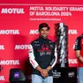 epa11721242 Spanish rider of Prima Pramac Racing Team Jorge Martin (L) and Italian rider of Ducati Lenovo Team, Francesco Bagnaia attend a presser at the circuit of Montmelo in Barcelona, Spain, 14 November 2024, on occasion of the Motorcycling Solidarity Grand Prix of Barcelona. The last Grand Prix race of the season will be held on 17 November 2024. EPA/ALBERTO ESTEVEZ