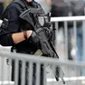 epa11497200 French police forces secure the perimeters ahead of the Opening Ceremony of the Paris 2024 Olympic Games, in Paris, France, 26 July 2024. EPA/RONALD WITTEK