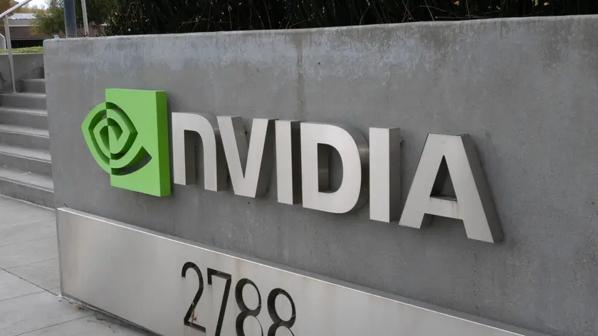 epa11731890 Signage at the Nvidia Corporation campus in Santa Clara, California, USA, 20 November 2024. Nvidia is due to announce their third quarter earnings. EPA/JOHN G. MABANGLO