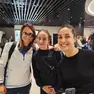 Tathiana Garbin, Elisabetta Cocciaretto e Martina Trevisan, le tenniste azzure rientrate a Roma, dopo la conquista ieri a Malaga della "Billie Jean King Cup"