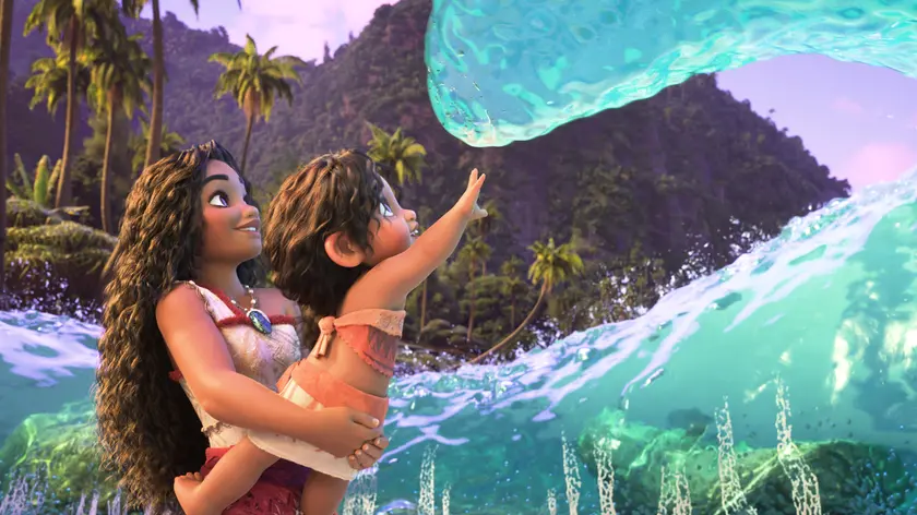 SISTERS -- In Walt Disney Animation Studios’ all-new feature film “Moana 2,” Moana embarks on an expansive new voyage to the far seas of Oceania—but she’ll surely miss her litter sister, Simea. Featuring the voices Auli‘i Cravalho as Moana and Khaleesi Lambert-Tsuda as Simea, the all-new feature film opens in theaters on Nov. 27, 2024. © 2024 Disney Enterprises, Inc. All Rights Reserved.