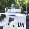 epa11680312 UNIFIL peacekeepers patrol near a Lebanese army checkpoint in Borj Rahal town, in the Tyre District, southern Lebanon, 24 October 2024. According to the Lebanese Ministry of Health, more than 2,500 people have been killed and over 12,000 others have been injured in Lebanon since the start of recent escalations of hostilities. EPA/STRINGER