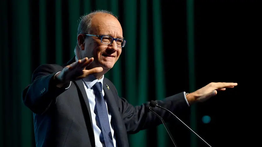 Il ministro dellâ€™Istruzione e del Merito Giuseppe Valditara interviene allâ€™Assemblea Nazionale CNA â€˜Giovani e Lavoroâ€™ presso lâ€™Auditorium del Massimo Roma, 15 novembre 2024. ANSA/FABIO CIMAGLIA (NPK)