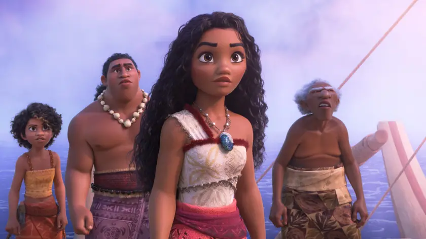 AN EXPANSIVE NEW VOYAGE -- Walt Disney Animation Studios’ epic animated musical “Moana 2” sends Moana (voice of Auli‘i Cravalho) on an expansive new voyage alongside a crew of unlikely seafarers. Directed by David Derrick Jr., Jason Hand and Dana Ledoux Miller, and produced by Christina Chen and Yvett Merino, “Moana 2” features music by Grammy® winners Abigail Barlow and Emily Bear, Grammy nominee Opetaia Foa‘i, and three-time Grammy winner Mark Mancina. The all-new feature film opens in theaters on Nov. 27, 2024. © 2024 Disney Enterprises, Inc. All Rights Reserved.