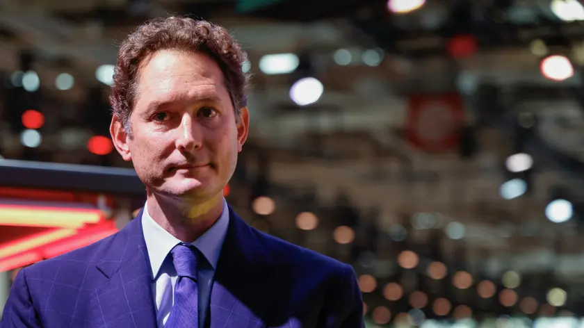 epa11658700 Stellantis chairperson John Elkann looks on as he attends the Paris Motor Show at Paris Expo Porte de Versailles in Paris, France, 14 October 2024. The 90th edition of the biennial Paris Motor Show runs from 14 to 20 October 2024. EPA/LUDOVIC MARIN / POOL MAXPPP OUT