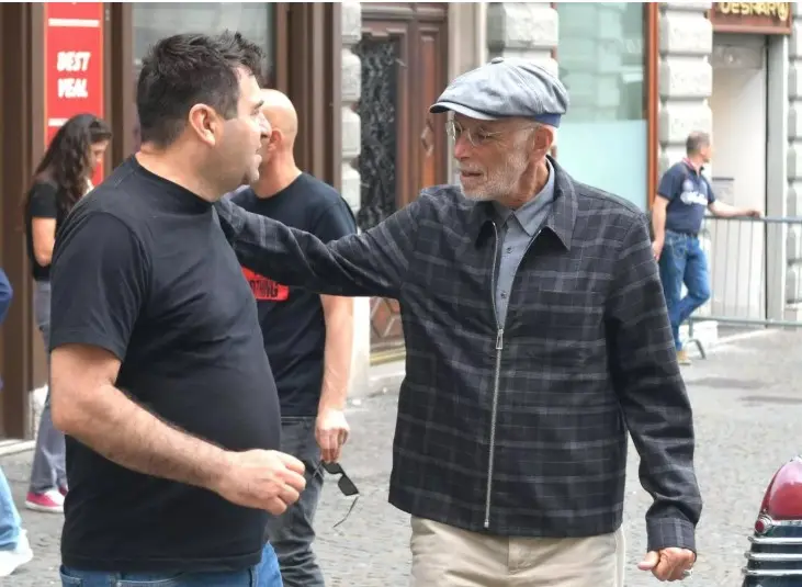 Salvatores durante le riprese a Trieste (Bruni)