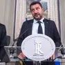 Massimiliano Romeo, capogruppo al Senato e candidato alla segreteria della Lega in Lombardia, qui in una foto d’archivio con Matteo Salvini