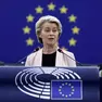 La presidente della Commissione europea Ursula von der Leyen al Parlamento europeo