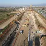 Il cantiere per la realizzazione dell'Alta velocità ferroviaria lungo l'autostrada A4 Brescia-Padova