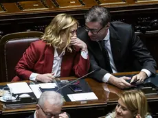 Giorgia Meloni e con il ministro Giancarlo Giorgetti