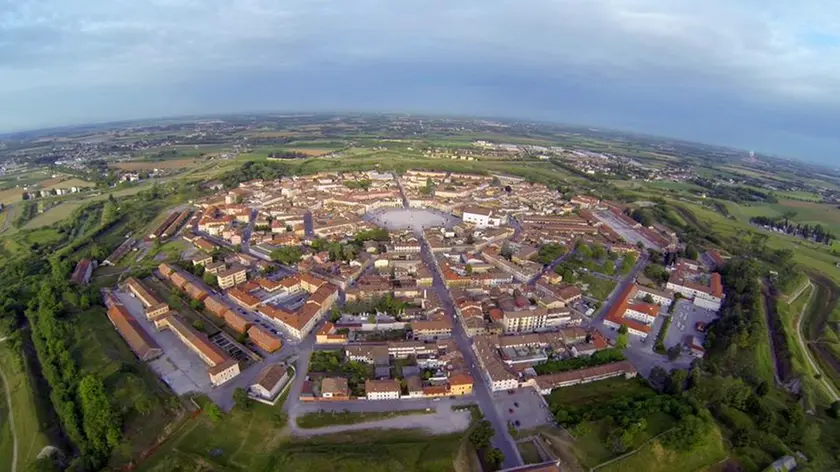 Una vista di Palmanova dall'alto