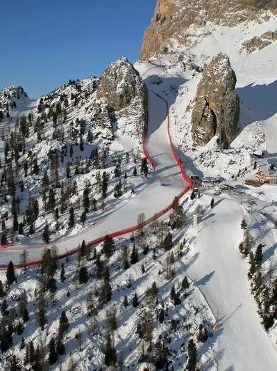 La pista di discesa libera Olimpia sulle Tofane