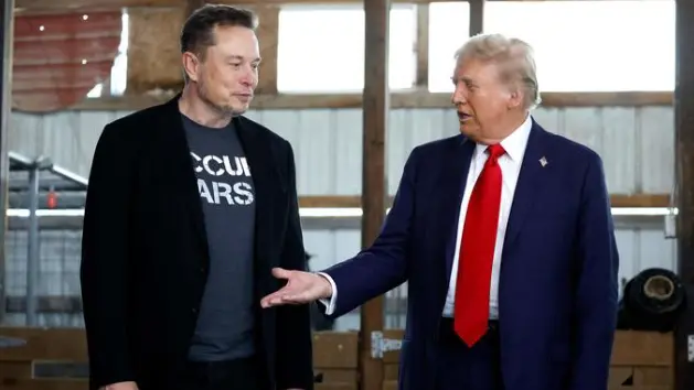 Elon Musk con Donald Trump