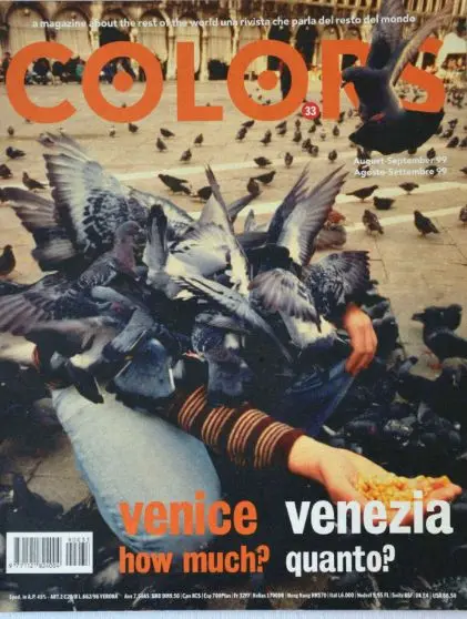 La copertina di Colors di Toscani dedicata a Venezia