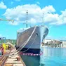 La nave di Tito ormeggiata a Portoré. Foto Novi List