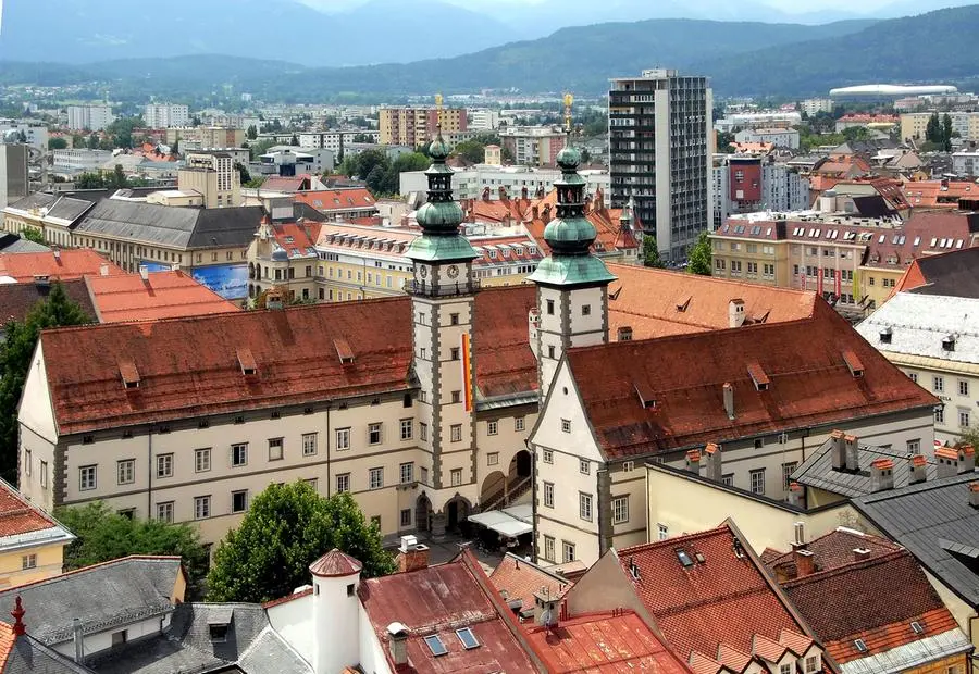 Una veduta della città di Klagenfurt