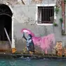 L’opera di Banksy, “Il bambino migrante”, a Venezia realizzata a San Pantalon nel 2019